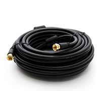 Premium X Basic Line - Cable coaxial para antena de TV (30 m, con filtro de corriente HDTV, 4 K), color negro