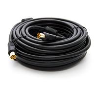 Premium X BASIC-LINE - Cable de antena para TV (7,5 m, cable coaxial IEC con filtro de corriente HDTV 4K, color negro)