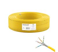Premium X Cable de red Simplex LAN, 50 m, CAT 7A, cable de transferencia Ethernet, cobre, cable de datos AWG 23 S/FTP PiMF PoE Eca Cat7A 1200 MHz Cable de instalación sin halógenos