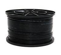 Premium X cable satelital mini coaxial de 50 m en negro - Extra delgado con un diámetro de 4 mm - Doble blindaje para satélite | cable | DVB-T - Compatible con Ultra HD 4K y 3D
