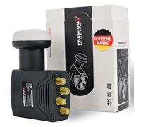 Premium X Deluxe Quattro LNB para la recepción satelital Digital DVB-S2 para múltiples usuarios con Multiswitch HD, HD +, FullHD, UHD 4K y 8K