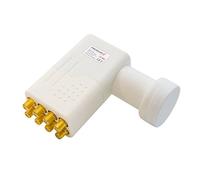 Premium X Octo LNB para 8 Usuario - Convertidor de Señal de TV con Protección Meteorológica - LNB Satelital Digital en Blanco - DVB-S2 8K UHD 4K Full HD