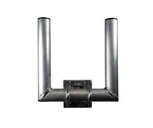 Premium X - Pluma de mástil Doble de 25 cm Ø 35 mm Soporte de Pared Duo Doble mástil satelital Boom Soporte en U para una Antena Adicional - Aluminio