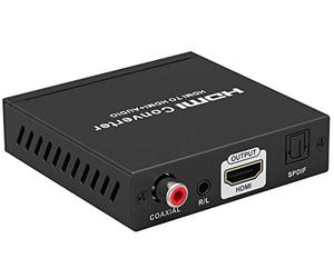 PremiumCord 4K Audio Extractor ARC, HDR, Salidas: estéreo hembra, SPDIF, Cinch, resolución de vídeo 4K @ 60Hz UHD 2160p, Full HD 1080p, 3D, HDCP, color negro