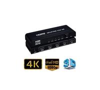 Premiumcord 4k hdmi splitter 1-4 con fuente de alimentación, caja met