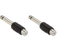 PremiumCord Adaptador de 6,3 mm Mono Macho - 1 Conector RCA Macho/Hembra (Paquete de 2)