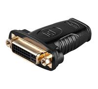 PremiumCord Adaptador HDMI 4K a DVI, contactos chapados en Oro, HDMI Tipo A Hembra a DVI-I Hembra, para 4K UHD 2160p, Full HD 1080p, 3D, Color Negro