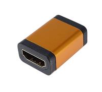 PremiumCord Adaptador HDMI A a HDMI A, Hembra a Hembra, Adaptador de Acoplamiento, 4K @ 60Hz, Full HD 1080p, Color Naranja
