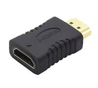 PremiumCord Adaptador HDMI Hembra para Conector HDMI, resolución 4K @ 60Hz, Full HD 1080p, Corto, Conectores Dorados, Color Negro
