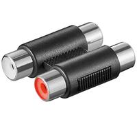 PremiumCord Adaptador RCA (2 Carcasas RCAplastic, F/F), Color Negro