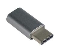 PremiumCord Adaptador USB 3.1 (Conector C/Macho - USB 2.0 Micro-B/Hembra), Color Gris Metalizado