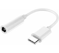 PremiumCord Adaptador USB-C a Stereo Jack de 3,5 mm con Chip DAC Adaptador de Auriculares, USB 3.2 Tipo C Macho a Jack AUX Audio, Compatible con Todos los Dispositivos Android e iOS, Color Blanco, 10
