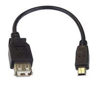 PremiumCord Cable Adaptador USB A/Hembra - Mini 5 Pines USB/Macho 20 cm OTG