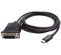 PremiumCord Cable adaptador USB-C a DVI de 6 pies, USB 3.1 tipo C macho a DVI macho, resolución Full HD 1080p 60Hz, color negro