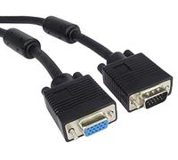 PremiumCord Cable alargador coaxial HQ (2 Conectores Ferrit, SVGA, DDC2, 3 Conectores coaxiales y 8 Conductores, 15 m)