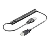 PremiumCord - Cable alargador en Espiral (USB 2.0, A-A, 50-150 cm)
