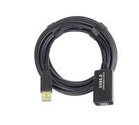 PremiumCord Cable Alargador USB Activo con Repetidor 25m, USB A Macho a B Macho, Cable USB 2.0 de Alta Velocidad, 2X Blindados, AWG20/28, Color Negro, Longitud 25m