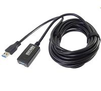 PremiumCord Cable Alargador USB Activo con Repetidor 5m, USB a Hembra a A Macho, Cable USB 3.2 Super Speed, 2x Blindados, AWG20/28, Color Negro, Longitud 5m