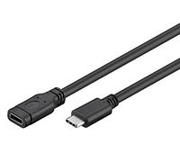 PremiumCord Cable Alargador USB-C 3.2 Gen 1, Cable de Datos SuperSpeed hasta 5 Gbps, Cable de Carga, USB 3.2 Generación 1 Tipo C Hembra a Macho, Color Negro, Longitud 1 m