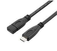PremiumCord Cable alargador USB-C 3.1 Gen 2 de 1,5 m, Cable de Datos SuperSpeed hasta 10 Gbps, Cable de Carga, USB 3.1 generación 2 Tipo C Hembra a Macho, Color Negro, Longitud 1, 5 m