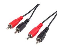 PremiumCord - Cable Cinch de 5 m, 2 clavijas Cinch RCA a 2 clavijas Cinch RCA, cable de conexión de audio y vídeo, estéreo, para TV, teléfonos móviles, MP3, HiFi, color negro