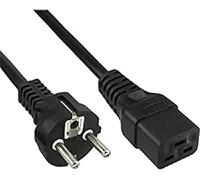 Premium Cord Cable de Alimentación de 230 V, 1,5 m, con Contacto A Tierra A Enchufe C19, IEC 320, Cable de Alimentación para PC de 3 Pines, Color Negro