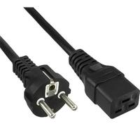PremiumCord Cable de Alimentación de 230 V, 3 m, con Contacto A Tierra A Enchufe C19, IEC 320, Cable de Alimentación para PC de 3 Pines, Color Negro