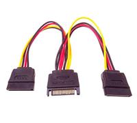PremiumCord - Cable de alimentación en Y para PC (Conector SATA Hembra, 2 Conectores SATA)