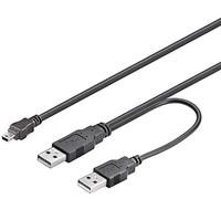 PremiumCord Cable de alimentación USB 2.0 (A/m + A/m Mini 0, 4 m + 0,5 m)