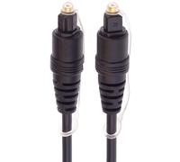 PremiumCord Cable de Audio Óptico Toslink 0,5m, Toslink Macho A Macho, Cable Digital para Sistema Estéreo HiFi Sounbar TV, HQ Audio, Chapado En Oro, Color Negro