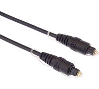 PremiumCord Cable de Audio Óptico Toslink 1,5m, Toslink Macho A Macho, Cable Digital para Sistema Estéreo HiFi Sounbar TV, HQ Audio, Chapado En Oro, Color Negro