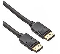 PremiumCord Cable de Conexión 4K Displayport 1.2 M/M 3 m, Enchufe a Enchufe, 18Gbps, Vídeo 4K@60Hz 2160p, Full HD 1080p, HDCP, Conectores Dorados, Negro