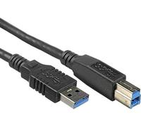 PremiumCord Cable de Conexión USB 3.0 A-B Super Speed 5m, Cable de Datos Superspeed hasta 5Gbit/s, Cable de Carga, USB Tipo A Macho a USB Tipo B Macho, 9pin, Color Negro, Longitud 5m
