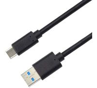 PremiumCord Cable de Conexión USB 3.2 Gen 2, Cable de Datos Superspeed hasta 10Gbit/s, Cable de Carga hasta 3A, Potencia 60W, USB Tipo A Macho a USB Tipo C Macho, Color Negro, Longitud 3m