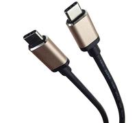 PremiumCord Cable de Conexión USB-C 3.2 Gen 1, Cable de Datos Superspeed hasta 5Gbit/s, Cable de Carga hasta 2A, Potencia 40W, Conector USB 3.2 Generation 1 Tipo C, Color Negro/Dorado, Longitud 1m
