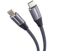 PremiumCord Cable de Conexión USB-C 3.2 Gen 2x2, Cable de Datos Superspeed Hasta 20Gbit/s, Cable de Carga Hasta 5A, Potencia 100W, Soporta PD3.0 / QC4.0, USB 3.2 Generation 2x2, Negro, Longitud 0,5m