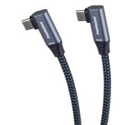 PremiumCord Cable de Conexión USB-C 3.2 Gen 2x2, Cable de Datos Superspeed Hasta 20Gbit/s, Cable de Carga Hasta 5A, Potencia 100W, Soporta PD3.0 / QC4.0, USB 3.2 Generation 2x2, Negro, Longitud 1m