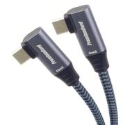 PremiumCord Cable de Conexión USB-C 3.2 Gen 2x2, Cable de Datos Superspeed Hasta 20Gbit/s, Cable de Carga Hasta 5A, Potencia 100W, Soporta PD3.0 / QC4.0, USB 3.2 Generation 2x2, Negro, Longitud 1m