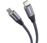 PremiumCord Cable de Conexión USB-C, Cable de Carga Hasta 5A, Potencia 100W, Soporta PD3.0 / QC4.0, Cable de Datos Hasta 480Mbit/s, Conector USB 2.0 Tipo C, Triple Blindaje, Color Negro, Longitud 1m
