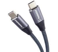 PremiumCord Cable de Conexión USB-C, Cable de Carga Hasta 5A, Potencia 100W, Soporta PD3.0 / QC4.0, Cable de Datos Hasta 480Mbit/s, Conector USB 2.0 Tipo C, Triple Blindaje, Color Negro, Longitud 0,5m