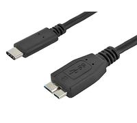 PremiumCord Cable de Conexión USB-C - Micro USB, Cable de Datos Hasta 5Gbit/s, Cable de Carga Hasta 4,5W, Tipo C Macho a Tipo Micro B Macho, Triple Blindaje, Color Negro, Longitud 0,6m