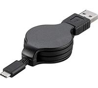 PremiumCord Cable de Conexión USB, Cable de Carga hasta 3A, Potencia 60W, Soporta PD 3.0 / QC 4.0, Cable de Datos hasta 480Mbit/s, USB Tipo A Macho a USB Tipo C Macho, Cable Envolvente, Negro, 1m