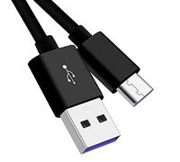 PremiumCord Cable de Conexión USB, Cable de Carga Hasta 5A, Potencia 100W, Soporta PD 3.0 / QC 4.0, Cable de Datos Hasta 480Mbit/s, USB Tipo A Macho a USB Tipo C Macho, Color Negro, Longitud 0,5m