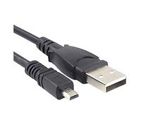 PremiumCord Cable de Conexión USB - Mini USB 2m, USB A Macho a Mini B Macho, Para La Cámara, Cable de Datos USB 2.0 de Alta Velocidad 480Mbit/s, 8 Pines, AWG28, Sanyo, Panasonic Lumix, Color Negro, 2m