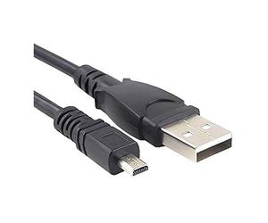 PremiumCord Cable de Conexión USB - Mini USB 2m, Tipo A Macho a Tipo Mini B Macho, para La Cámara, Cable de Datos de Alta Velocidad 480Mbit/s, 8 Pines, AWG28, Sanyo, Panasonic Lumix, Color Negro, 2m
