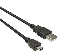 PremiumCord Cable de Conexión USB - Mini USB de 0,5m, USB A Macho a Mini B Macho, Cable de Datos USB 2.0 de Alta Velocidad 480Mbit/s, 5 Pines, 2X Blindados, AWG28, Color Negro, 0,5m