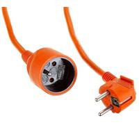 PremiumCord Cable de Extensión 230V con Seguridad Infantil, Cable de Alimentación, Alargador Schuko, Toma de Corriente Tipo F, Naranja, 20m