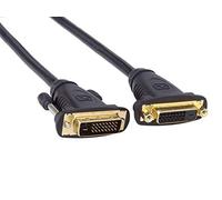 PremiumCord Cable de Extensión DVI, Doble Enlace, DVI-D (24 + 1) Hembra a Macho, Digital, Full HD 1080P 60 Hz, Negro, 10m