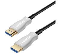 PremiumCord Cable de Fibra Óptica 4K Active Optical (Aoc) HDMI 2.0 m/M 18Gbps, Compatible con Vídeo 4K@60Hz, Deep Color, 3D, ARC, HDR, Conectores Dolby T Chapados en Oro, Negro, 25 m