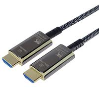 PremiumCord Cable de Fibra Óptica Activa 8K Ultra Alta Velocidad HDMI 2.1, 48 Gbit/s, HDMI 2.1, 3D, EDID, ARC, HDR, Resolución 8K@60Hz 4320P, 4K@120Hz, Chapado en Oro, Longitud 10 m